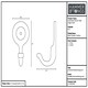 image 4 of Hammer & Tongs Hammered Round Plate Single Hook - W25mm x H45mm - Black
