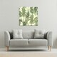 image 2 of Tropical Leaves on Yellow (Canvas Print) 114 x 114 x 4cm