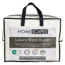 Homescapes Australian Wool 400 GSM Heavy Duvet, Single