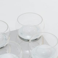 ValueLights Alissa Polished Chrome IP44 4 Way Clear Glass Integrated LED Ceiling Light | Chrome