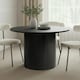 image 3 of OHS Madison Ribbed Round Dining Table Wood Effect