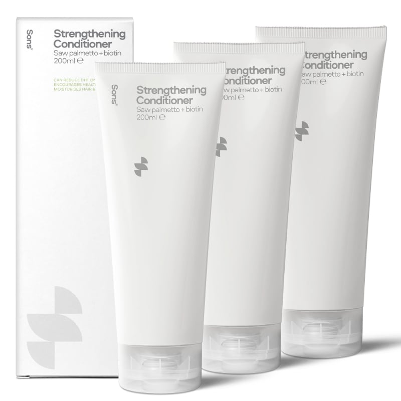 Sons Strengthening Conditioner (3x200ml) for Hair Loss, DHT-Blocking & Anti-Dandruff Formula