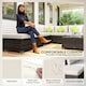 image 4 of Outsunny 8pc Rattan Sofa Garden Furniture Aluminium Outdoor Patio Set Brown