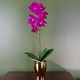 image 1 of 46cm Artificial Orchid Dark Pink / Gold