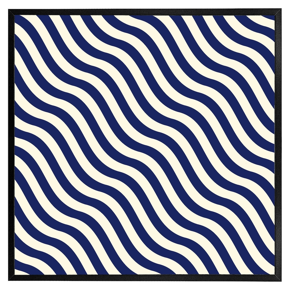 image 1 of Wavey lines (Picture Frame) Grey | XS