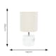 image 7 of ValueLights Betty Clear Glass Table Lamp with Natural Lamp Shade