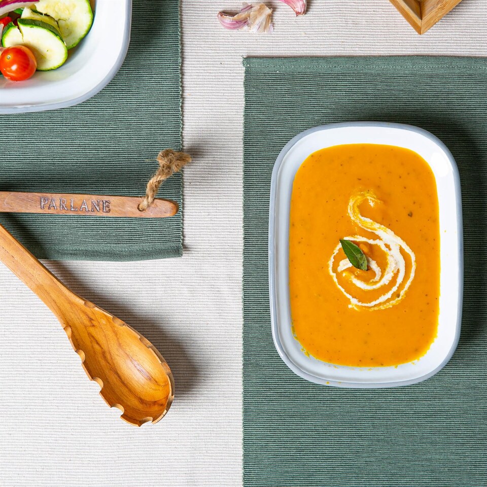 image 1 of Argon Tableware White Enamel Pie Dish - 20cm - Grey