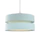 image 2 of Contemporary Quality Duck Egg Linen Fabric Triple Tier Ceiling Pendant Shade | Blue | Duck Egg | 1