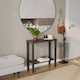 image 3 of URBNLIVING 2 Tier Wooden Console Table Narrow Hallway Storage Unit | Multi | Black | 1