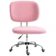 image 6 of Vinsetto Fluffy Home Office Chair with Adjustable Height, Armless, Pink