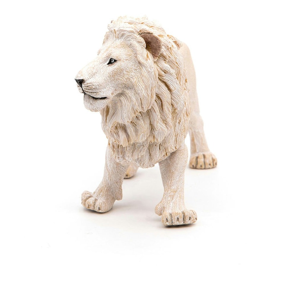 image 1 of PAPO Wild Animal Kingdom White Lion Toy Figure