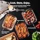 image 2 of VonShef 3 Piece Meal Prep Food Lunch Boxes 1.5L Airtight Glass Containers with Lids