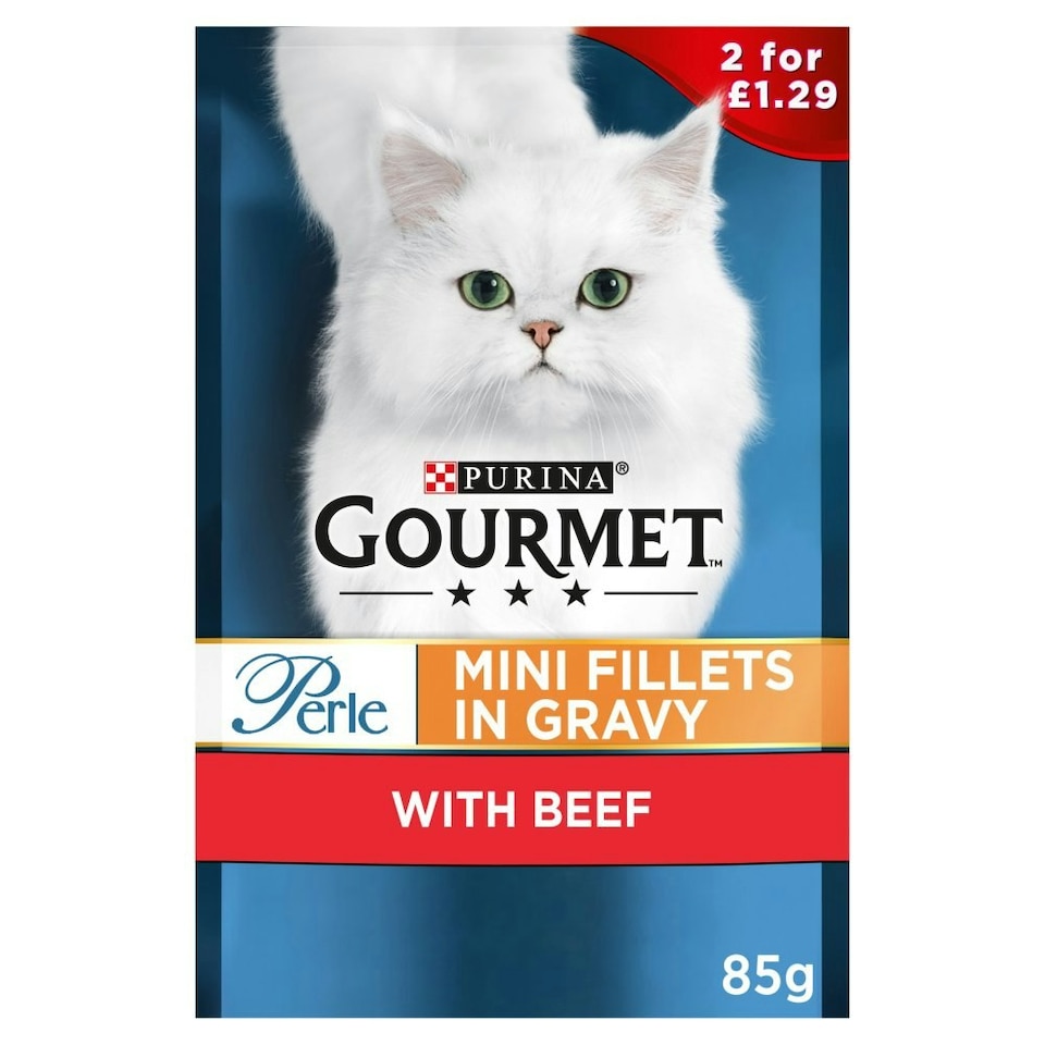 image 1 of Gourmet Perle Mini Fillets in Gravy with Beef 85g (Pack of 26)