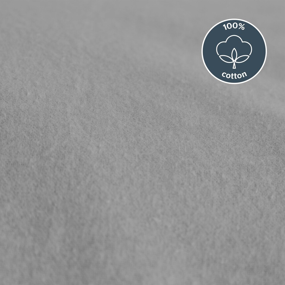 image 1 of Silentnight 100% Brushed Cotton Fitted Sheet Grey | Double