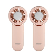 GEEPAS Handheld Mini Fan Rechargeable & Portable Pack of 2 - Pink