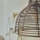 image 1 of ValueLights Lobster Wicker Rattan Grey Ceiling Pendant Light Shade Grey