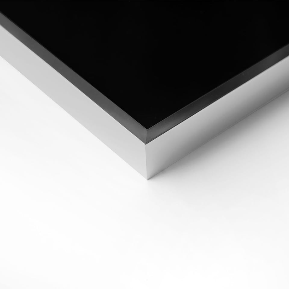 image 1 of Nielsen Alpha Aluminium Picture Frame - Real Glass - Polished Silver - 18cm x 24cm