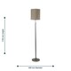 image 9 of Verta - Pewter Floor Lamp with Matching Silk Shade Grey | Grey
