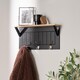 image 2 of OHS Wall Shelf Coat Rack Wood Effect Floating Display Unit