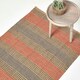 image 1 of Homescapes Multicolour Geometric Patterned Jute Rug - 60 x 100 cm | Red | 60 x 100 cm