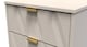 image 5 of Dallas 2 Drawer Compact Bedside Cabinet in Kashmir Matt (Ready Assembled) | Cream | Kashmir Matt