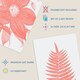 image 4 of Set of 2 Flower Fern Frond Coral Pink Plant Botanical Living Room Wall Art Print A4