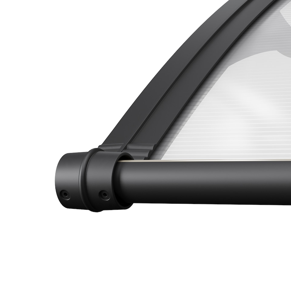 image 1 of Living and Home Awning Canopy for Window and Door with Drainage - 100cm W x 100cm D Clear