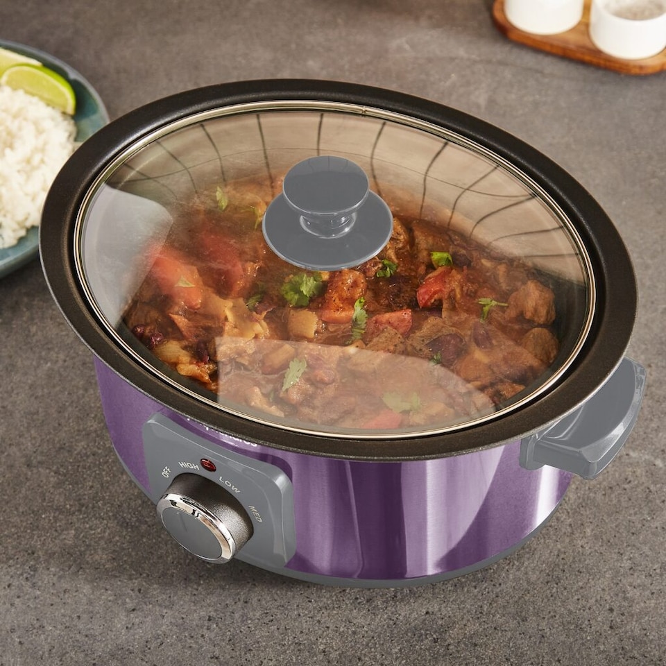 image 1 of Morphy Richards Accents Sear & Stew 3.5L Slow Cooker Purple