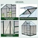 image 4 of Outsunny 6x4ft Walk-In Polycarbonate Greenhouse Plant Grow Galvanized