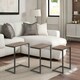 image 9 of Set Of 3 C-Shaped Nesting Tables Rustic Brown Brown