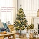 image 3 of HOMCOM 5ft Pre Lit Artificial Christmas Tree Holiday Decor with 100 Warm White LED Lights and 472 Tips, Banner, Ball, Tag, Tree Decoration, Auto Open