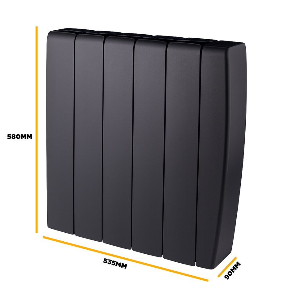 image 1 of TCP Smart 1500W Black Ceramic Panel Electric Radiator