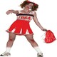 image 2 of Fancy Dress Adult Zombie Cheerleader Red White - L