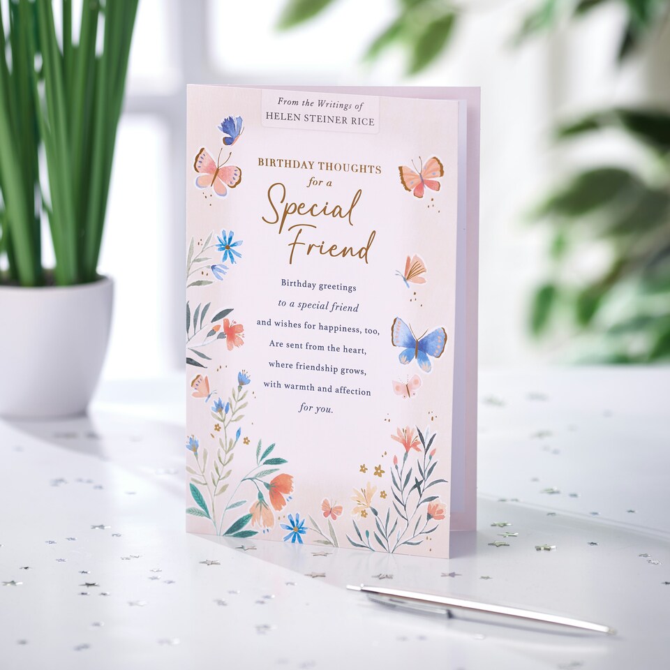 image 1 of UK Greetings | Birthday Card for Her/Friend | Happy Birthday Gifts | Her, Girls, Women | Floral & Verse Design | With Envelope