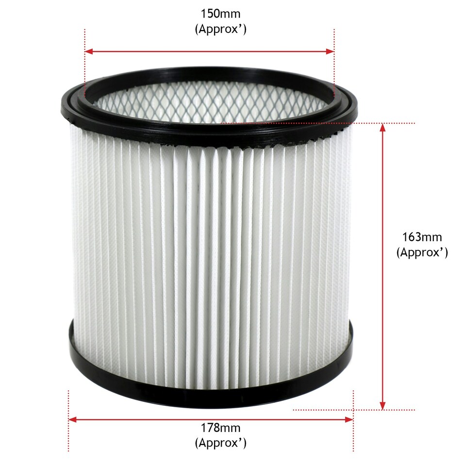 image 1 of SPARES2GO Cartridge Filter for GUILD 8642240 8815785 GWD30 GWD30P 30L Vacuum Wet & Dry