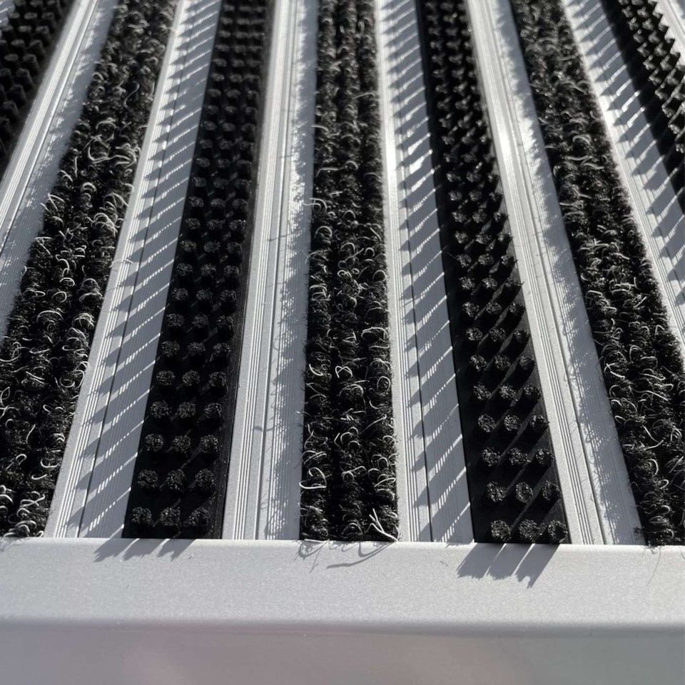image 1 of Nicoman Aluminium Door Mat with Carpet Inserts & Brushes