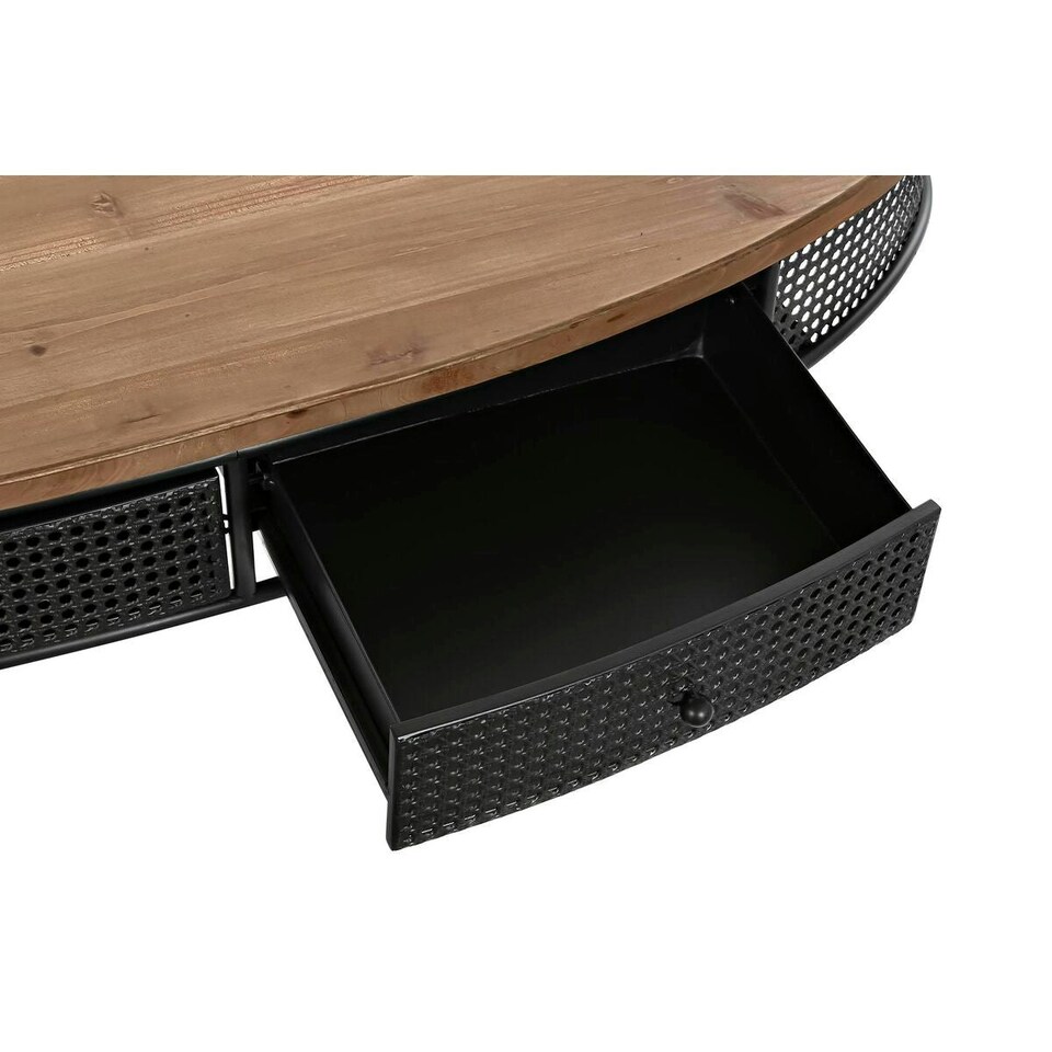 image 1 of Centre Table DKD Home Decor Brown Black Metal Fir 120 x 58 x 42 cm N/A