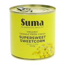 Organic Super Sweet Sweetcorn 340g (Suma)