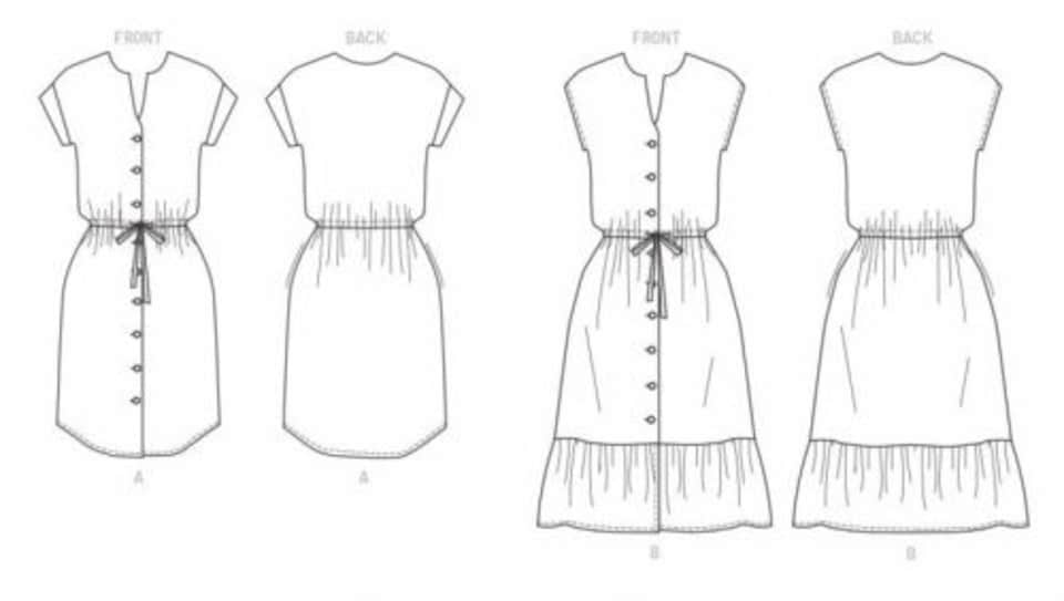 image 1 of Butterick 6758 Paper Sewing Pattern – Women’s Dress, Size E5 (14–16–18–20–22), Easy