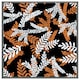 image 3 of White & orange olive leaves (Picture Frame) Black | M