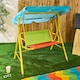 image 2 of OHS Kids 2 Seater Swing Bench Canopy Garden Outdoor Patio Play Set | Multi