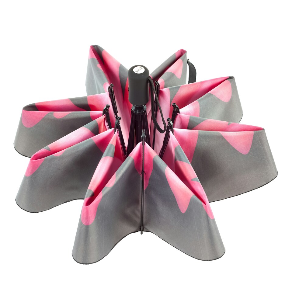 image 1 of Everyday Folding Umbrella Automatic Opening Reverse Daisy | Black | Pink | Canopy: 100cm