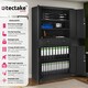 image 2 of Filing Cabinet Cosmo - 2 drawers, 5 adjustable shelves, 180 x 80 x 40 cm Black