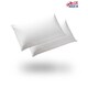 image 5 of Satin Stripe Pillow Pair Soft Microfibre Cover Hollowfibre Filling Non Allergenic White