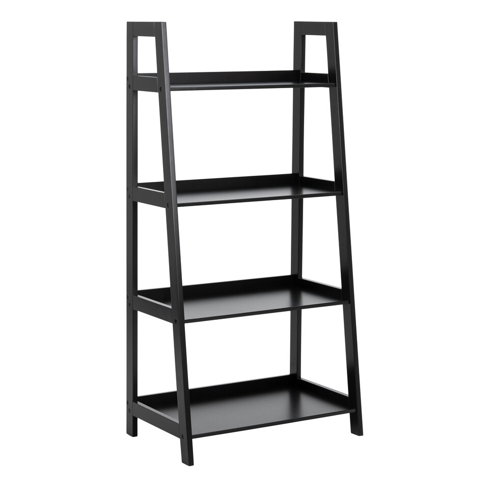 image 1 of Wally Bookcase with 4 Shelves in Black