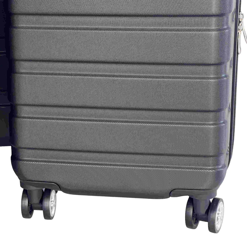 image 1 of Oypla 20", 24", 28" 3pc Hard Shell ABS Luggage Suitcase Set with TSA Lock and 4 Spinner Wheels Black