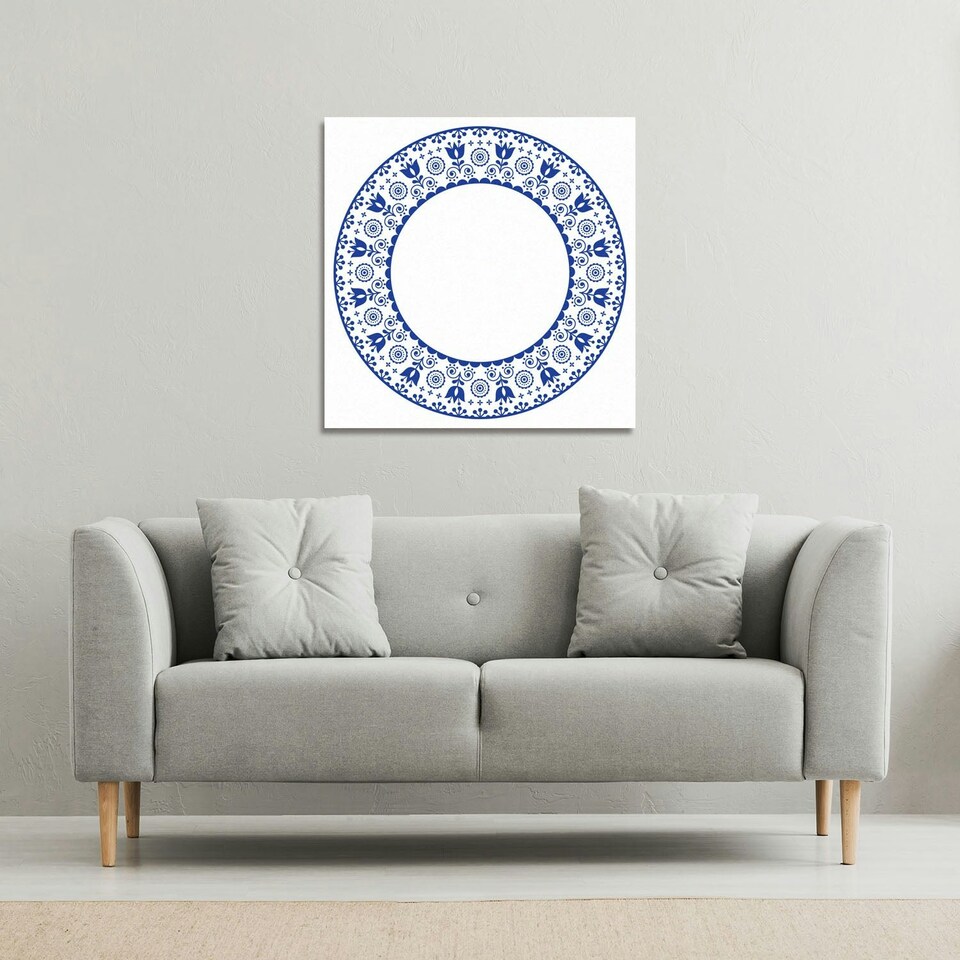 image 1 of Folk Art (Canvas Print) 127 x 127 x 4cm
