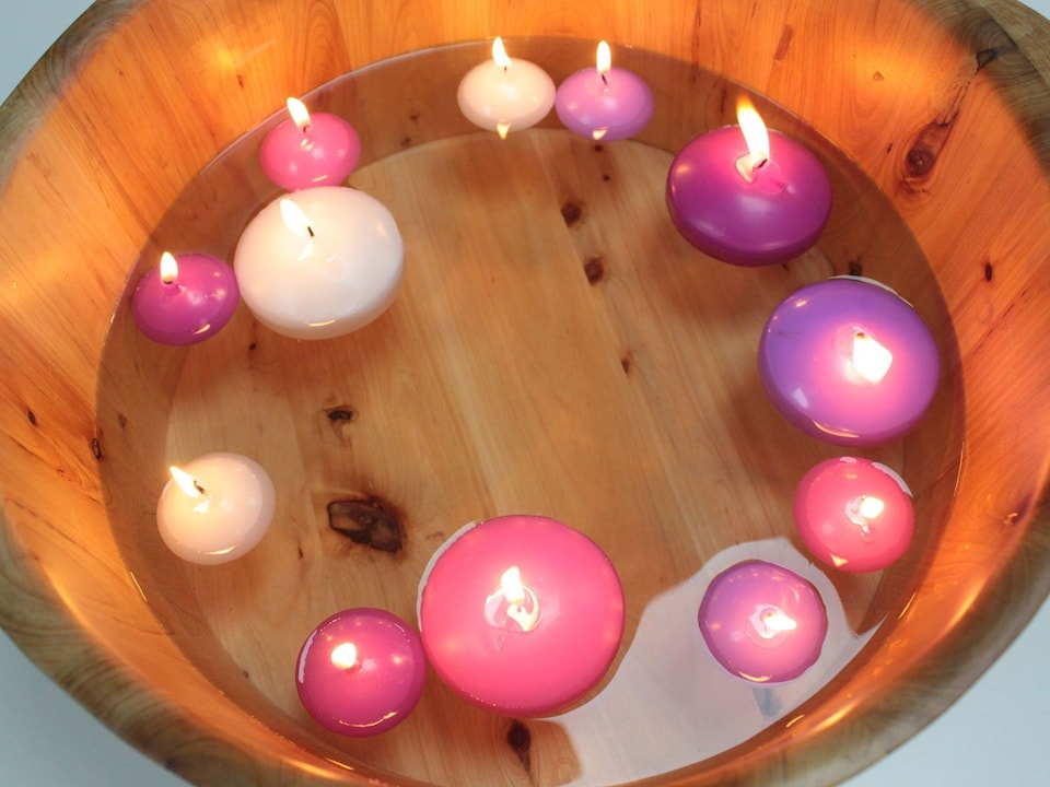 image 1 of Serenityy Large Floating Candle - Pink