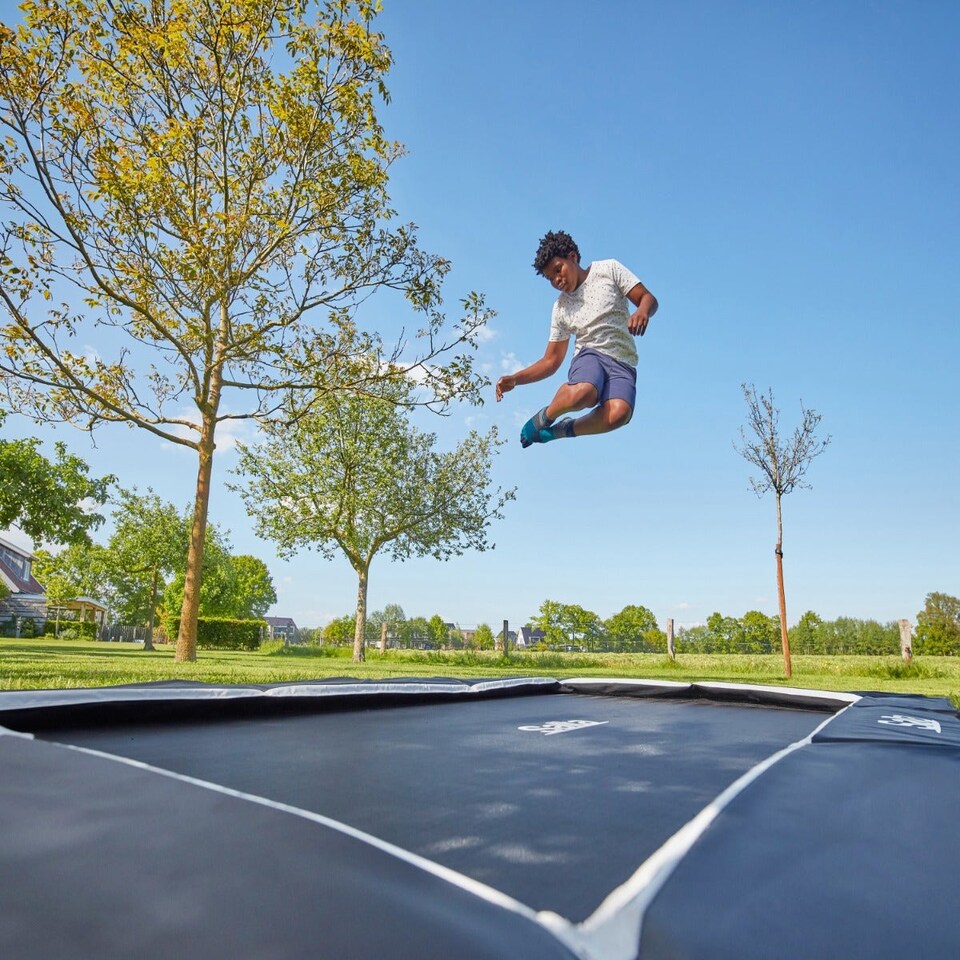 image 1 of 10ft x 7ft Salta Black Royal Baseground Rectangular Trampoline