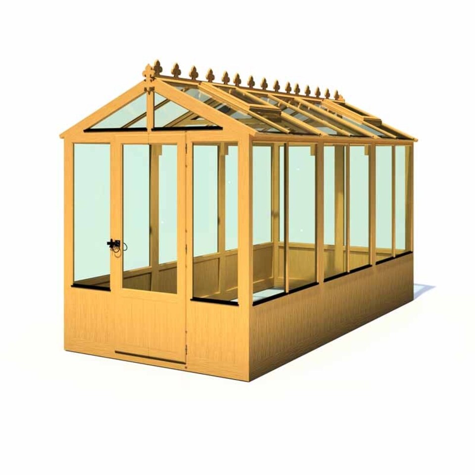 image 1 of Holkham 6 x 12 Greenhouse - Timber - L357 x W190.3 x H237.3 cm